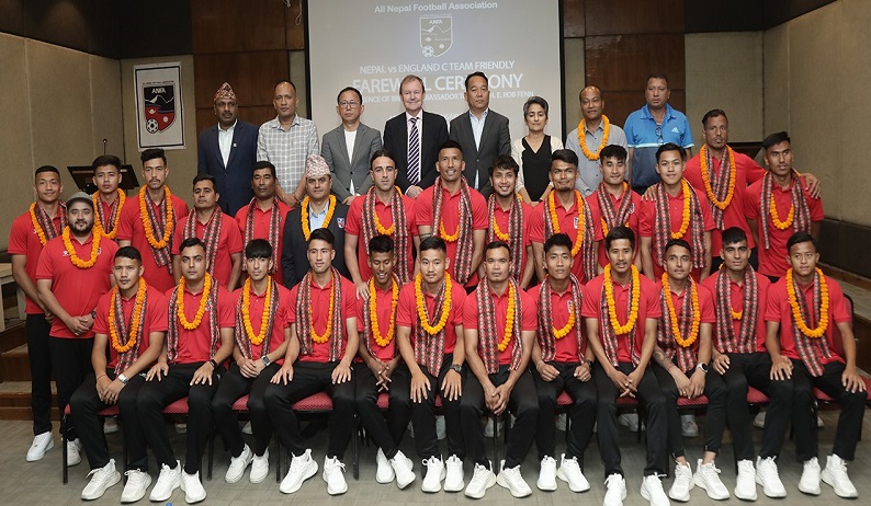 नेपाली राष्ट्रिय फुटबल टोली मैत्रीपूर्ण खेलका लागि आज इङ्ग्ल्यान्ड जाँदै