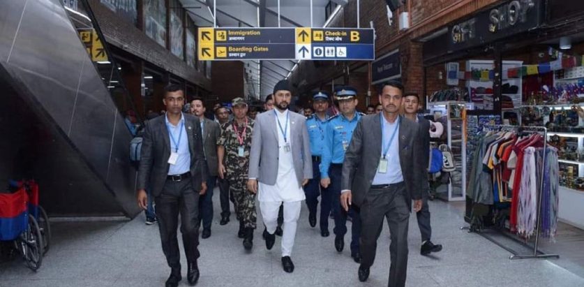 गृहमन्त्री लामिछानेद्वारा त्रिभुवन अन्तर्राष्ट्रिय विमानस्थलको अनुगमन